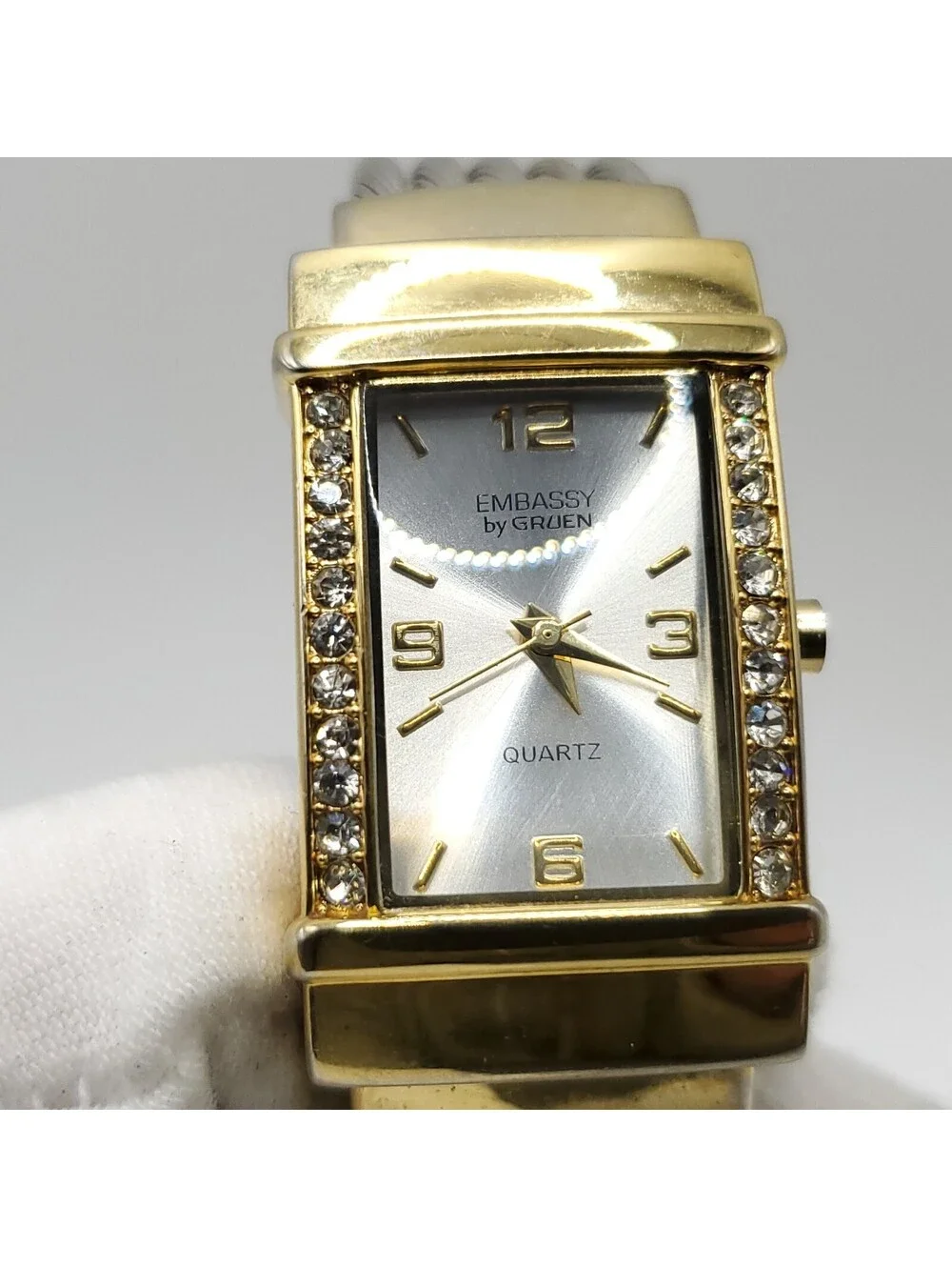 Embassy By Gruen Watch Women New Battery 21mm Two-Tone Silver Tone Dial